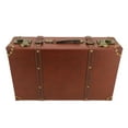 thumbnail image 2 of Valise en Cuir Vintage, Mini Valise en Cuir 3D Unique Sans Roues avec Poignée pour la Nuit, 2 of 7