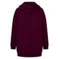 thumbnail image 6 of SDNall Hoodies for Women Solid Color Hoodie Zipper Long Sleeve Sweatshirts Long Coat Tops with Pockets (Purple, Sizes S-XXXXL), 6 of 9
