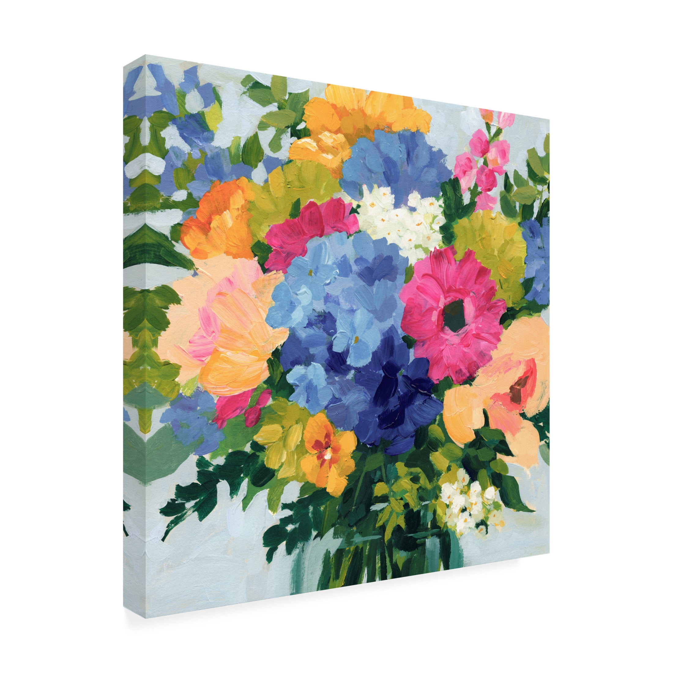 Trademark Fine Art Victoria Barnes Blooming Brightly II Canvas Wall Art