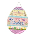 thumbnail image 4 of Señal de puerta de decoración de Pascua, señal de conejo de Pascua, señales de bienvenida de Pascua, colgador de puerta, placa colgante para Estilo C, 4 of 10