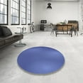 thumbnail image 4 of Ahgly Company Machine Washable Indoor Round Transitional Sky Blue Area Rugs, 6' Round, 4 of 7