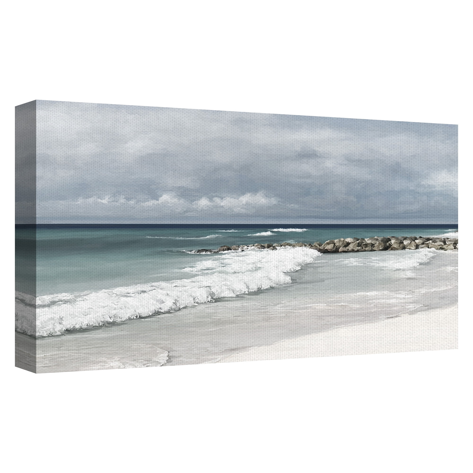 Masterpiece Art Gallery Surfside Light Ocean Spray by Studio Arts Canvas Art Print 17" x 34"