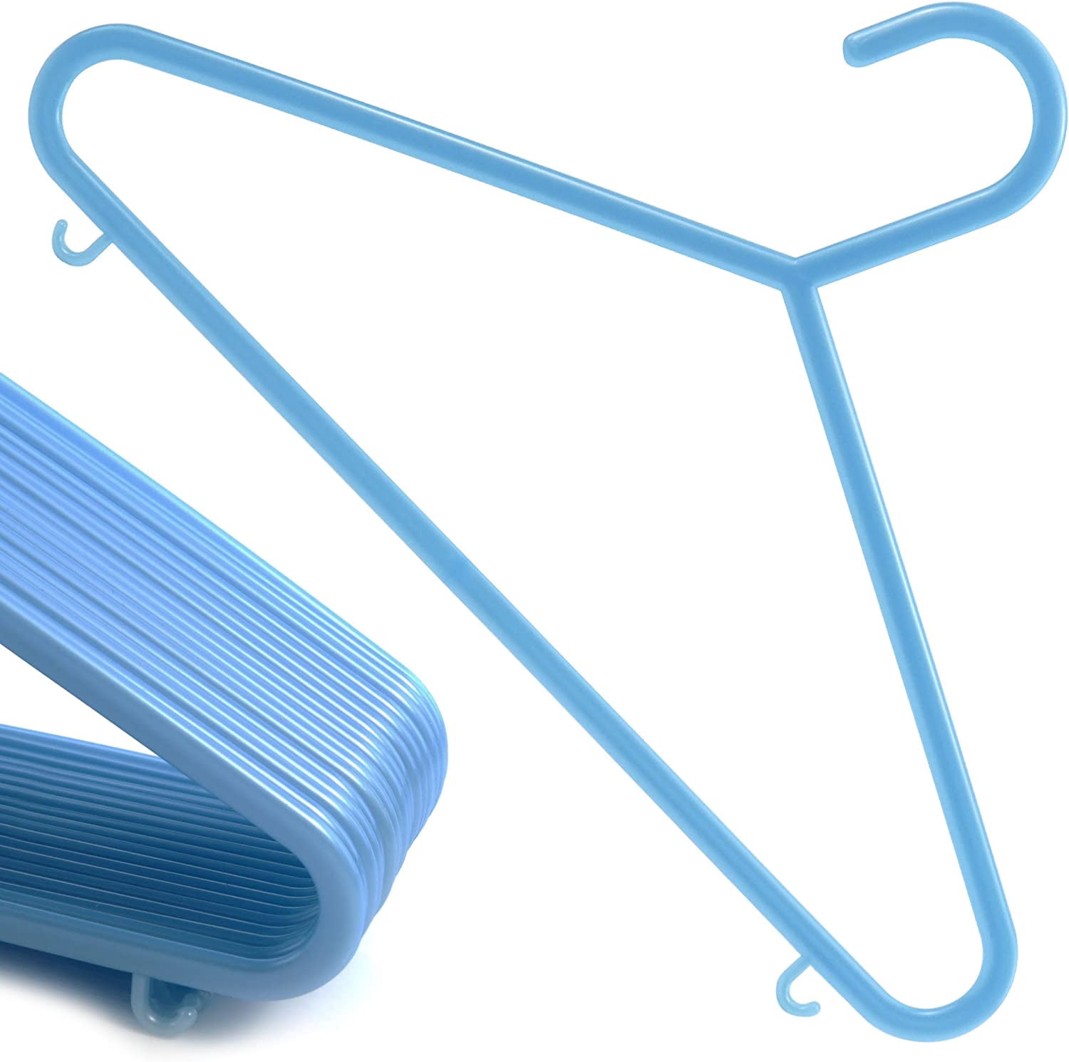 SHAANXIXIAN 18 Blue 11.8inch Plastic Kids Coat Clothes Garment Pants Skirt Bar Baby Toddler Hangers