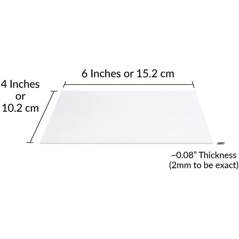 SimbaLux Acrylic Sheet Clear 4 x 6 Panel 0.08 Thick 2mm Plexiglass Board,  Easy to Cut, Pack of 5 
