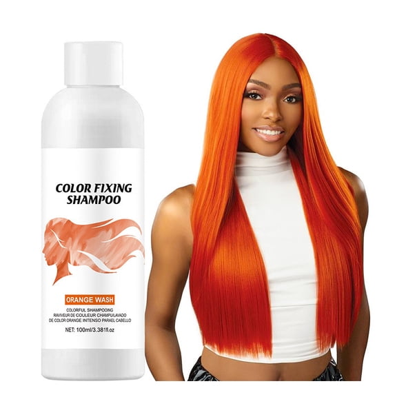 Hair Shampoo,Shampoo Hair Dye for Women,Color Shampoo Hair Dyes Fast Dyes Hair Color Hair Agent Plant Ingredients,Hair Dye Shampoo for Women & Men,Long-Lasting & Natural Hair Shampoo(Orange)