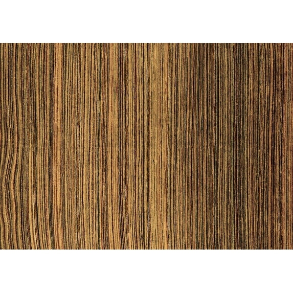 Ahgly Company Indoor Rectangle Abstract Brown Modern Area Rugs, 5' x 8'
