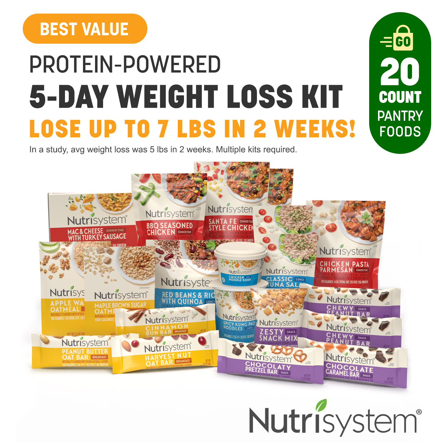 Nutrisystem® Grab & Go 5Day Weight Loss Kit for Balanced Nutrition