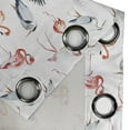 thumbnail image 5 of Ambesonne Flamingo Grommet Curtain, Heron Birds Watercolor, 50" x 54", Grey Vermilion White, 5 of 6