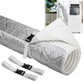 thumbnail image 1 of Housse de Tuyau de Climatisation Matelassée, Manchon Isolé avec 2 Sangles Réglables, s'Adapte à une Conduit de Climatisation Portable de 5,9 Pouces, Améliore le Refroidissement et les Économies d'Énergie pour la Maison/bureau, 1 of 7