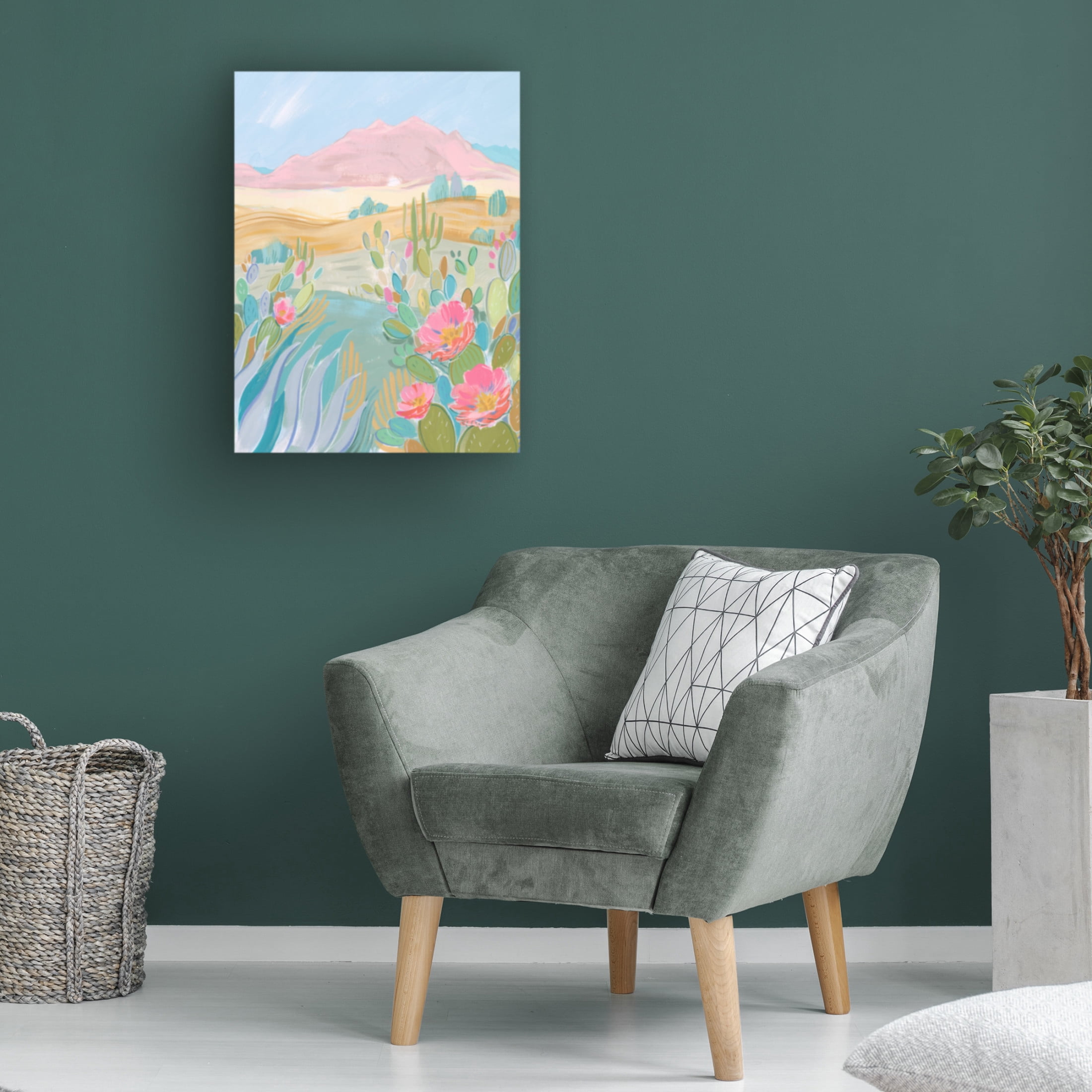 Canvas Wall Art - Laura Marr 'Pastel Desert II' Wall Art for Living Room, Bedroom, or Office Décor by Trademark Fine Art - 24 x 32 Inches