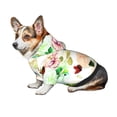 thumbnail image 7 of Fotbe Floral Vintage Print Small Dog Sweater Hoodies Pet Grey Hooded Soft Fleece Sweatshirts with Pocket Fall Winter Puppy Cat Sweaters Warm Clothes-Small, 7 of 7