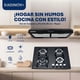 thumbnail image 3 of Combo Parrilla De Gas 4 Quemadores 60cm + Campana Pared 60cm Negra Kadinox Plus | Empotrables De Acero Inoxidable Con Diseño Elegante De Lujo, Flame Guard Y Alta Potencia Para Cocina Moderna, 3 of 7