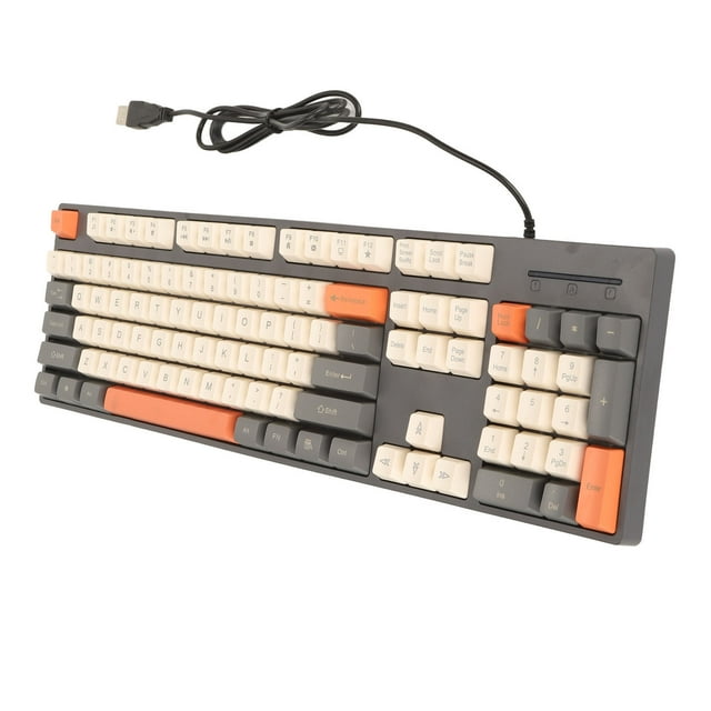 Clavier de Jeu Mécanique, Clavier d'Ordinateur Filaire USB à 104 Touches, Prêt à l'Emploi, Clavier Compact pour XP 7 8 10 11 pour OS X