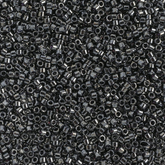 Miyuki Delica Seed Beads 11/0, Gunmetal (DB0001), 50 Grams