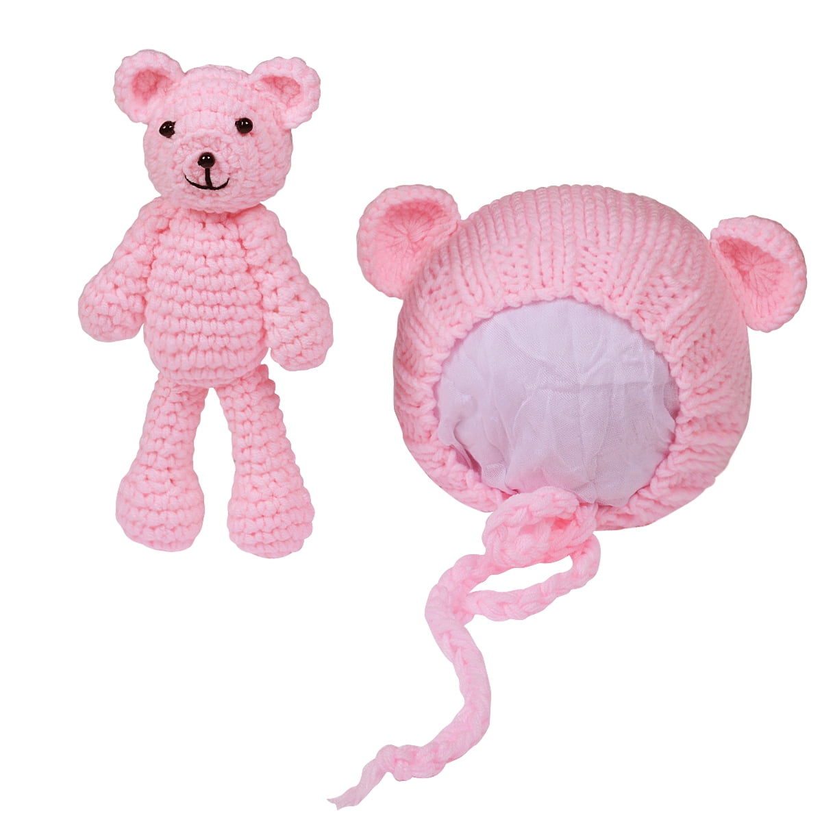 ISOCUTE Baby Boy Girl Shower Gift Handmade Bear Set for Newborn Photography Prop 