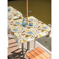 thumbnail image 2 of Outdoor Tablecloths with Umbrella Hole & Zipper, Cartoon Animals 54x54 Inch Square Tablecloths, Cute Dog Tigers Elephants Lions Cat Waterproof Table Cloth, Patio/Pool/Picnic Table Covers, 2 of 8