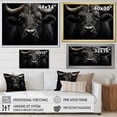 thumbnail image 4 of Designart "Black White Buffalo Of Wisdom" Animals Wall Art Living Room, 4 of 5