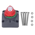 thumbnail image 1 of Battery Disconnect Switch ABS Shell Red Copper Internal Stud Master Isolator Cut Off Switch DC 12‑48V, 1 of 5