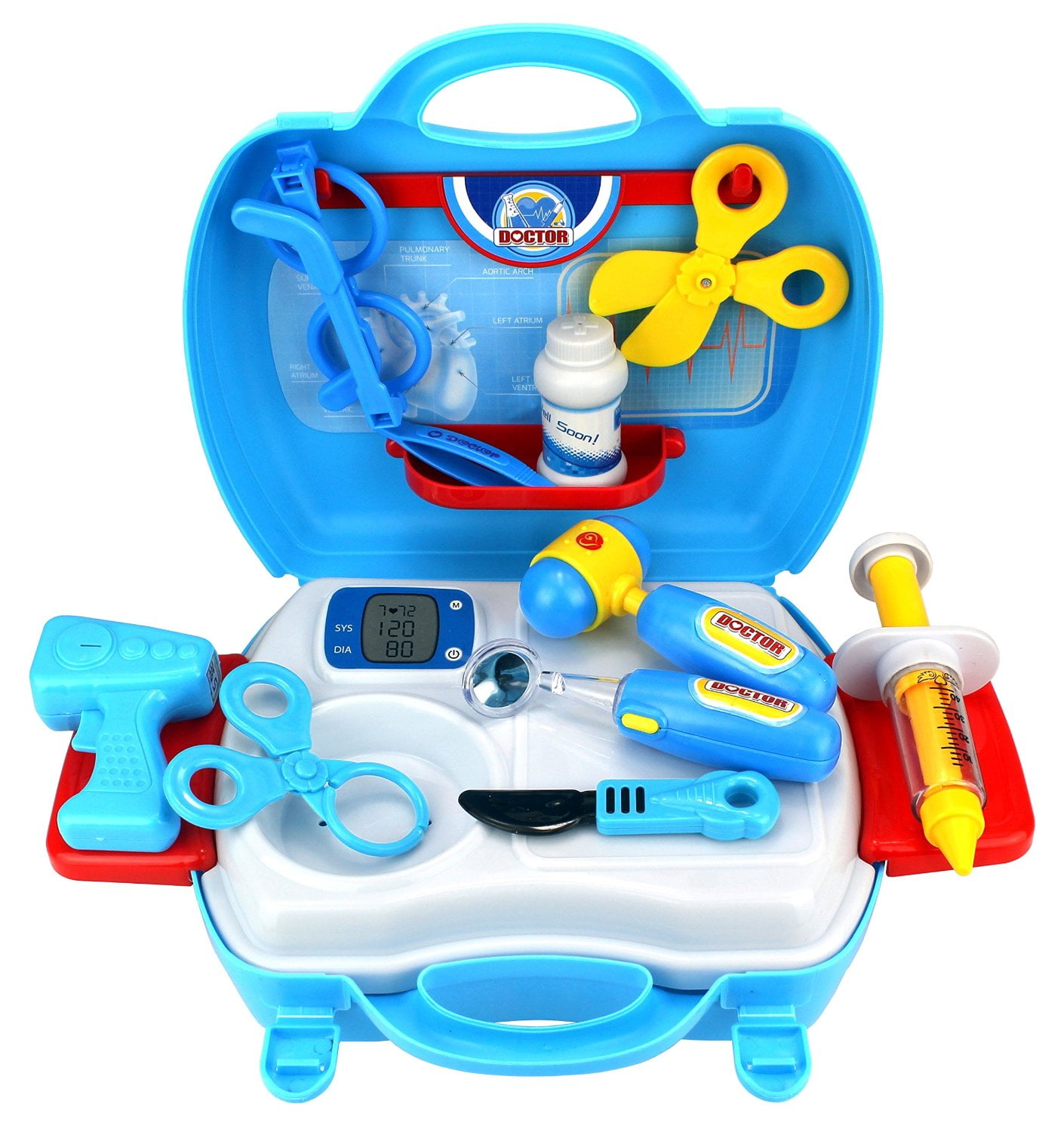 Dream Doctor Suitcase Children's Kid's Pretend Play Toy Doctor Nurse Set w/ Tools, Accessories