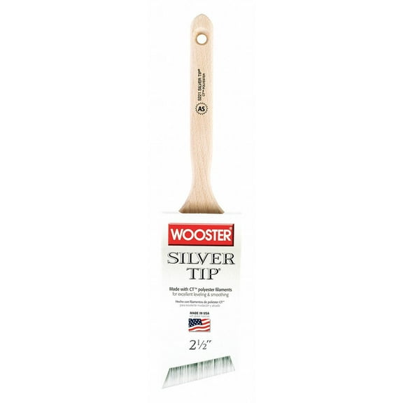 Wooster Silver Tip Angled Sash Paintbrush - Polyester Bristles - 2-1/2 Inch