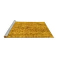 thumbnail image 2 of Ahgly Company Machine Washable Indoor Round Abstract Yellow Modern Area Rugs, 8' Round, 2 of 4