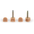 thumbnail image 4 of 5 Pairs TPU High Heel Tips Shoes Replacement Tap Caps 2.4mm Pin, 7x7mm U-Shape Heel Repair Caps, Beige, 4 of 5