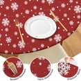 thumbnail image 4 of Red Christmas Snowflake Pattern Round Fitted Tablecloth with Elastic Edge,Dining Table Cover Waterproof,Outdoor Round Tablecloth for Camping,Dining,Indoor and Outdoor, 4 of 7
