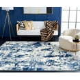 thumbnail image 3 of SAFAVIEH Skyler Jacques Distressed Area Rug, Grey/Navy, 6'7" x 6'7" Square, 3 of 8