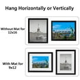 thumbnail image 6 of ENJOYBASICS Black Poster Frame, Display Pictures 9x12 with Mat or 12x16 Without Mat, Set of 2, 6 of 7