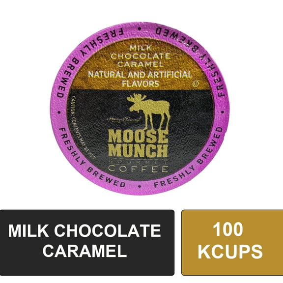 Harry & David Moose Munch Milk Chocolate Caramel Medium Roast, Coffee Pods, 100 Ct