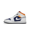 thumbnail image 2 of Jordan Kid's 1 Mid White Laser Orange Deep Royal Blue Shoes, from StockX, 2 of 5
