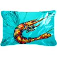 thumbnail image 1 of Crevettes Sarcelles Coussin Décoratif en Tissu Intérieur et Extérieur, 1 of 1
