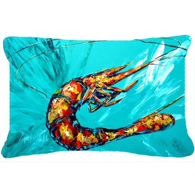Crevettes Sarcelles Coussin Décoratif en Tissu Intérieur et Extérieur