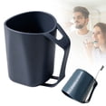 thumbnail image 2 of Lshylf Plastic Mouthwash Cup With Toothbrush Holder Slot Multicolor Portable Bathroom Rinse Cup Handle Mug,Blue,3.94*3.15 in, 2 of 8