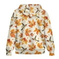 thumbnail image 2 of SCRAWLGOD Hummingbird Maple Leaf Women Hooded Zip Up Sweaters for Women Oversized Hoodie with Pockets Zipup Hoodie Women Fall Leisure Hoodie Sweatshirt for Women Thanksgiving Size XL, 2 of 7
