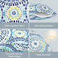 thumbnail image 3 of Outdoor Throw Pillow Covers 16x16 Decorative Accent Pillow Cases All Weather Square Cushion Covers for Sofa Patio Couch Use, Pack of 2, Delancey Baltic, 3 of 6