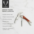 thumbnail image 4 of Viski Admiral Wood Handle Corkscrew Wine Opener for Birthday, Wedding Party, 4 of 7