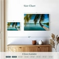 thumbnail image 4 of Elephant Stock Seaside Palm Tree Wall Art - Horizontal Canvas Wall Art - Dining Room Wall Decor - Beach Canvas - Teal And Gray Decor - 24" x 16", 4 of 8
