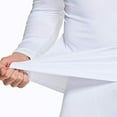 thumbnail image 3 of Men's Winter Microfiber Thermal Fleece Lined Ultra Soft Long Johns Underwear 2 Pcs Set White, 3 of 4