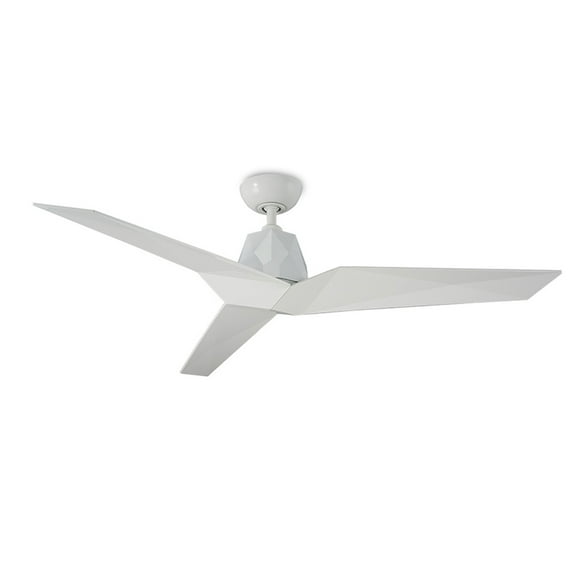Vortex Indoor and Outdoor 3-Blade Smart Ceiling Fan 60in Gloss White with Remote Control