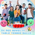 thumbnail image 2 of Pelotas de tenis de mesa ShinyRelief, 24 unidades, 4 cm, emoticonos multicolores, 2 of 7
