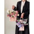 thumbnail image 1 of 1pcs Portable Kraft Paper Flower Box Waterproof Packaging Bag Handhold Rose Flower Shop Wedding Valentine'S Day Gift Wrapping Bag, 1 of 5