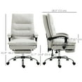 thumbnail image 2 of CoSoTower Executive Office Chair with 6-Point Massage and Heat, Microfibre Reclining Computer Chair with Footrest, Cream White, 2 of 7