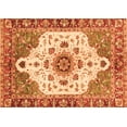thumbnail image 1 of Ahgly Company Indoor Rectangle Oriental Orange Modern Area Rugs, 7' x 10', 1 of 4