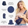 thumbnail image 2 of Kedzie Women's Neoprene Convertible Sling Bag with Adjustable Strap, Navy, 2 of 6