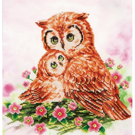 UPC: 4897073241807 | DIAMOND DOTZ® Mother & Baby Owl Diamond Painting Kit
