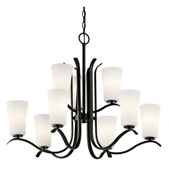 43075OZ-Kichler Lighting-Armida - 9 Light 2-Tier Chandelier - with Transitional inspirations - 26.25 inches tall by 32.5 inches wide-Olde Bronze
