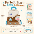 thumbnail image 2 of Lomyolo Kids Backpack for Girls 3-8, Small School Backpack for Preschool Kindergarten, Lightweight Toddler Backpack with Cartoon Patterns, Oxford Bookbag for Travel-BROWN, 2 of 7