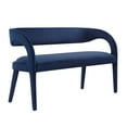 thumbnail image 2 of Modway Pinnacle Performance Velvet Accent Bench in Midnight Blue, 2 of 9