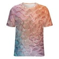 thumbnail image 5 of Mermaid Fish Scales Women's T-Shirt Short Sleeve T Shirts Tops Tee Ladies Loose T, 5 of 6